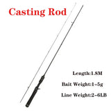 Ultra-light Fishing Rod Carbon Fiber Spinning/casting Lure Pole Bait WT 0.3-5g Line WT 2-6LB Super Soft Fast Trout Fishing Rods