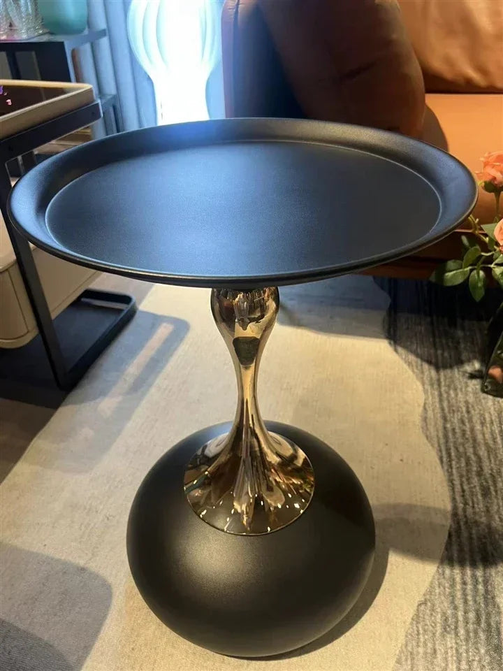 Unique Round Coffee Table Small For Sofa Corner Metal Round Coffee Table Heat Insulation Side Black Table Basse Home Furniture