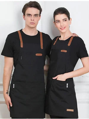 Unisex Fashion Chef Cook Kitchen Apron Coffee Shop Hairdresser Sleeveless Work Uniform Bib Work Clothing Antifouling Aprons