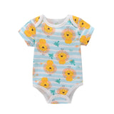 Unisex Short Sleeve Rompers for Baby Boys Girls Clothes 0-24M Cotton One-piece Bodysuits for Newborn Infant Kids Overalls Onesie