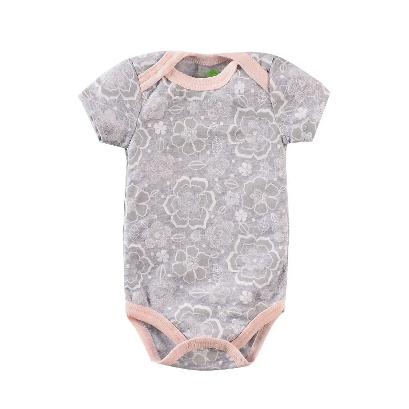 Unisex Short Sleeve Rompers for Baby Boys Girls Clothes 0-24M Cotton One-piece Bodysuits for Newborn Infant Kids Overalls Onesie