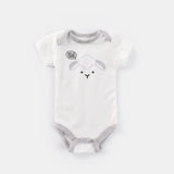 Unisex Short Sleeve Rompers for Baby Boys Girls Clothes 0-24M Cotton One-piece Bodysuits for Newborn Infant Kids Overalls Onesie