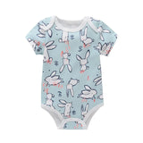 Unisex Short Sleeve Rompers for Baby Boys Girls Clothes 0-24M Cotton One-piece Bodysuits for Newborn Infant Kids Overalls Onesie