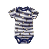 Unisex Short Sleeve Rompers for Baby Boys Girls Clothes 0-24M Cotton One-piece Bodysuits for Newborn Infant Kids Overalls Onesie