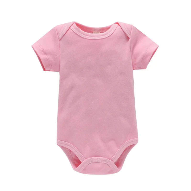 Unisex Short Sleeve Rompers for Baby Boys Girls Clothes 0-24M Cotton One-piece Bodysuits for Newborn Infant Kids Overalls Onesie