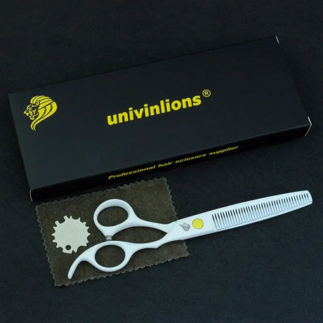 Univinlions 7" White Curved Scissors Pet Grooming Scissors Dog Cat Hair Clippers Animal Dog Hair Cutting Tool Hairdressing Shear