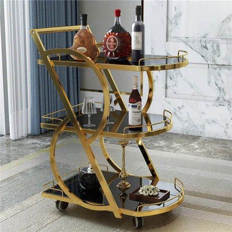 Utility Cart Trolley Kitchen Island Bar Tables Organizer Rolling Trolley Wine Rack Serving Shelf Archivadores Hotel Furiture