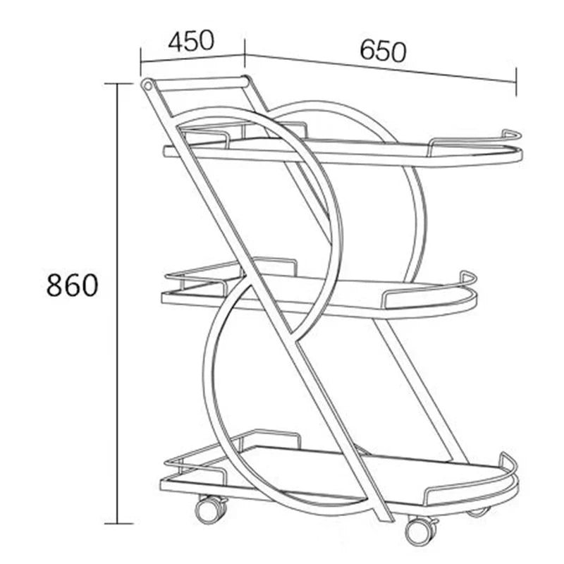 Utility Cart Trolley Kitchen Island Bar Tables Organizer Rolling Trolley Wine Rack Serving Shelf Archivadores Hotel Furiture