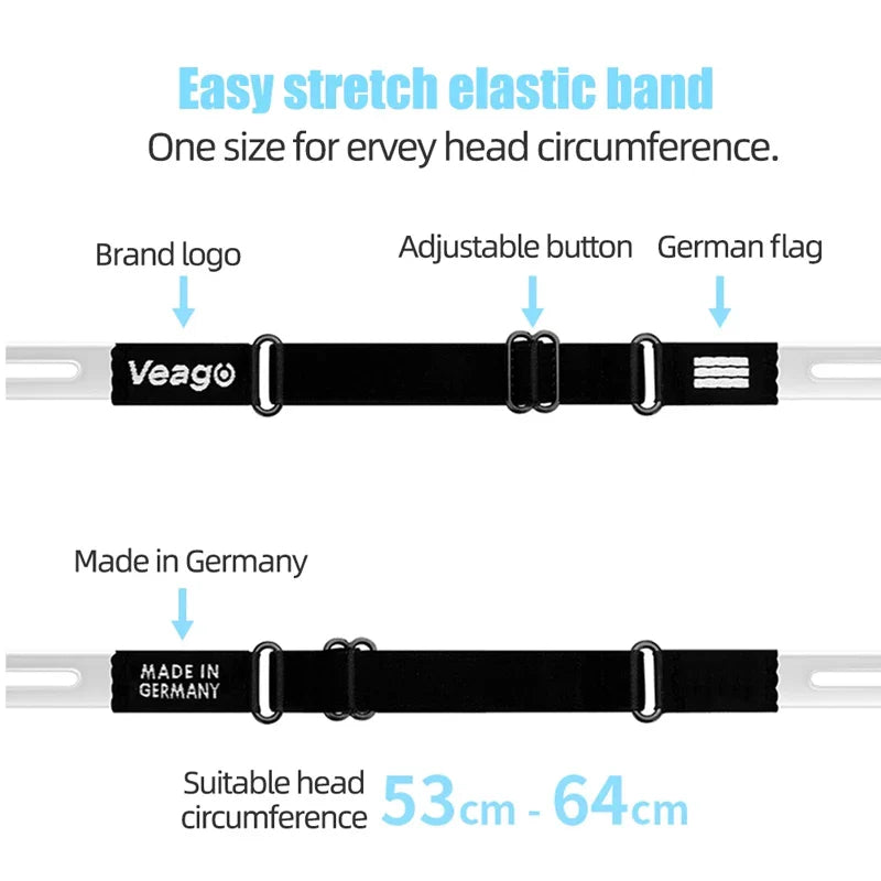 VEAGO Cycling Sweatband Hiking Running Sports Outdoor Safety Silicone Sweat Headband Cycling Yoga Hair Band Elastic Sweatband