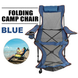 VEVOR Outdoor Folding Camp Chair Backrest With Footrest Portable Bed Nap Chair For Camping Fishing Foldable Beach Lounge Chair