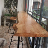 VIP Custom Solid Wood Bar Long Table Bar Table Home High-foot Balcony Dessert Shop Table and Chair Leisure Combination