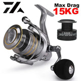 VWVIVIDWORLD,High Quality,Saltwater Fishing Reels,Double Spool,Spinning Reel,Alloy Gear,Alloy Spool,Metal Arm,Casting Reel