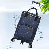 Vegetable Market Shopping Bag For Groceries Cart With Wheel Trolley Bag On Wheels Bolsa Compra Supermarket Foldable Reusable Bag