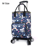 Vegetable Market Shopping Bag For Groceries Cart With Wheel Trolley Bag On Wheels Bolsa Compra Supermarket Foldable Reusable Bag