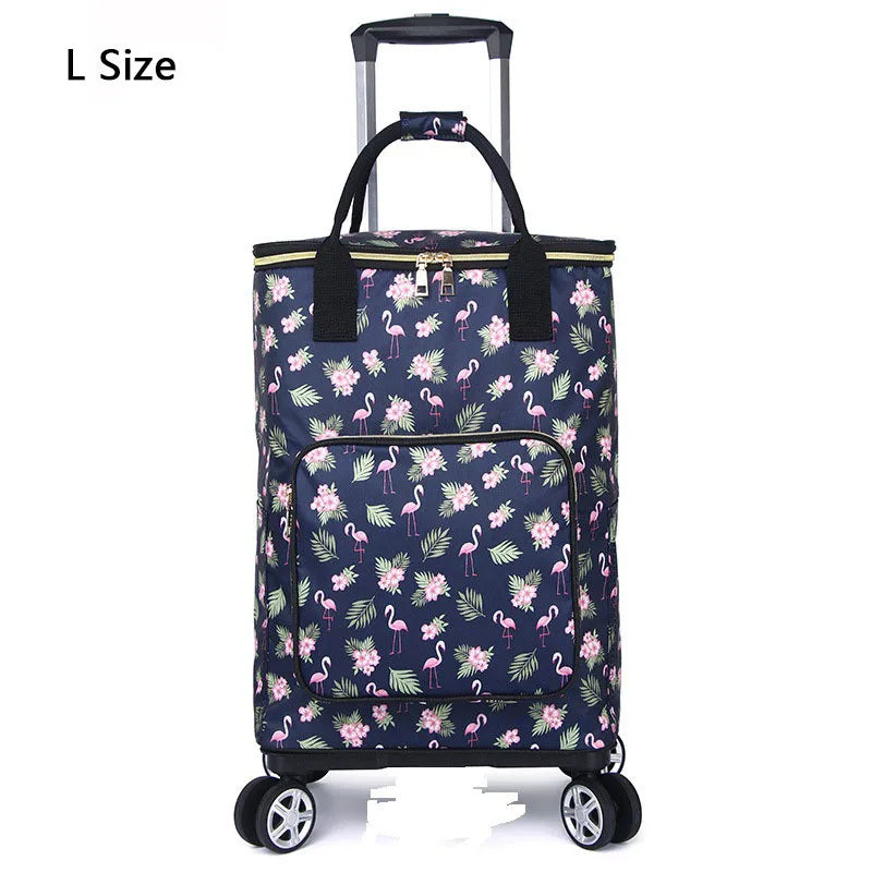 Vegetable Market Shopping Bag For Groceries Cart With Wheel Trolley Bag On Wheels Bolsa Compra Supermarket Foldable Reusable Bag