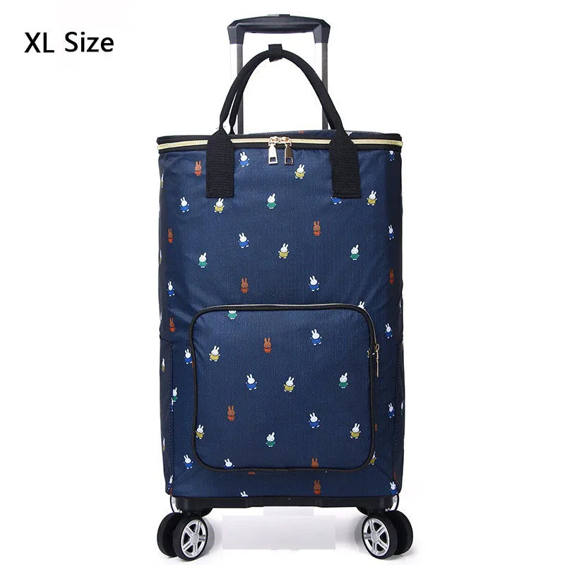 Vegetable Market Shopping Bag For Groceries Cart With Wheel Trolley Bag On Wheels Bolsa Compra Supermarket Foldable Reusable Bag