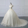 Vestido De Noiva Simple Light Wedding Dress Elegant Lace Boat Neck Luxury Ball Gown Real Photo Robe De Mariee Plus Size