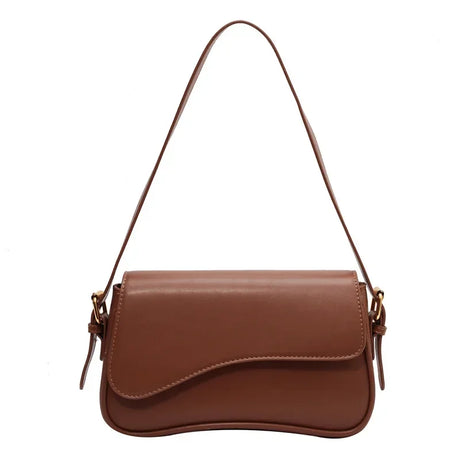 Vintage Leather Crossbody Bags for Women 2023 Designer Female Small Flap Shoulder Underarm Bag Armpit Handbags and Purses