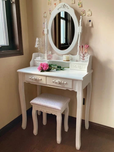 Vintage Makeup Dressing Table Bedroom Storage Girl Drawer Dressing Table Nordic Luxury Penteadeiras De Maquiagem Home Furniture