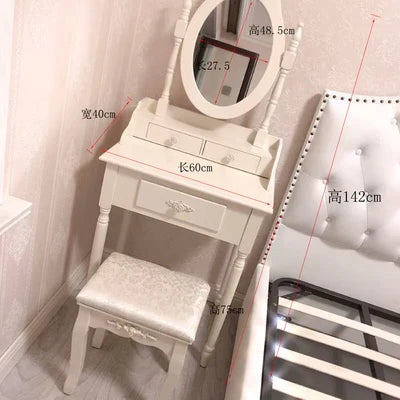 Vintage Makeup Dressing Table Bedroom Storage Girl Drawer Dressing Table Nordic Luxury Penteadeiras De Maquiagem Home Furniture
