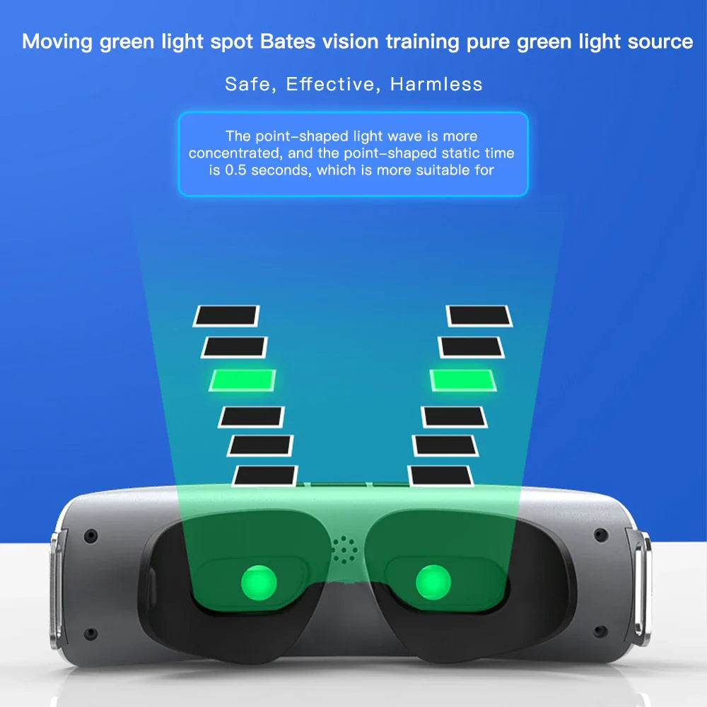 Vision Recovery Training Device EMS Acupressure Child Restore Myopia Glasses Eye Massage Instrument Smart Green Eye Massager