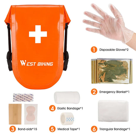 WEST BIKING First Aid Kit Emergency Medical Supplies Waterproof Cycling Bag Outdoor Survival Kit For Home Camping Hiking Travel