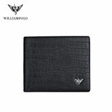 WILLIAMPOLO  Men’s Wallets High Quality Cowhide Card Holder Genuine Leather Men Clutch Wallets Male Passport Cover Purses