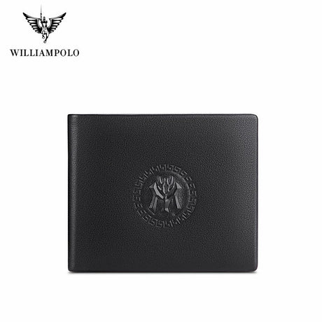 WILLIAMPOLO  Men’s Wallets High Quality Cowhide Card Holder Genuine Leather Men Clutch Wallets Male Passport Cover Purses