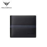 WILLIAMPOLO  Men’s Wallets High Quality Cowhide Card Holder Genuine Leather Men Clutch Wallets Male Passport Cover Purses