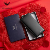 WILLIAMPOLO  Men’s Wallets High Quality Cowhide Card Holder Genuine Leather Men Clutch Wallets Male Passport Cover Purses