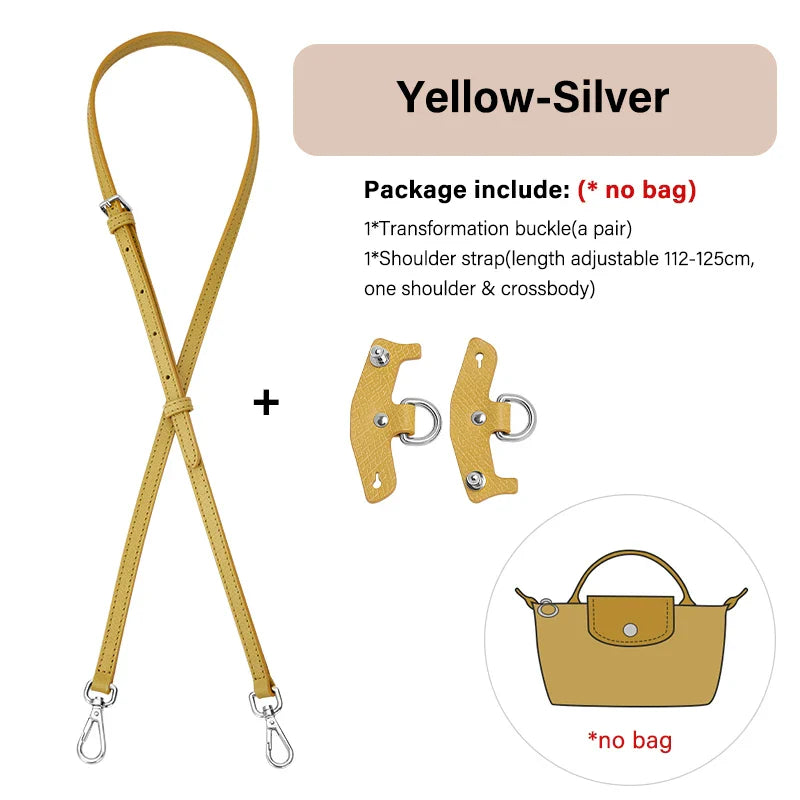 WUTA Bag Strap For Longchamp Mini Punch-free Genuine Leather Shoulder Strap Set Transformation Crossbody Strap Bag Accessories