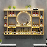 Wall Mount Display Wine Racks Kitchen Modern Luxury Gold Wine Rack Display Large Liquor Store Stojak Na Wino Bar Furniture