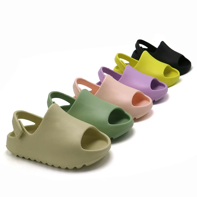 Wallarenear Summer new boys and girls trend jelly shoes children&#39;s sandals fashion beach Kids Soft Shoes