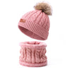 Warm Winter Baby Hats with Scarves for Kids Wool Pompom Baby Hat Children Bonnet Cap Boys Girls Knitted Scarf Gloves Beanie Caps