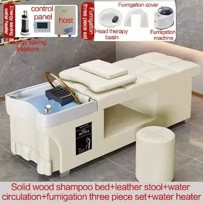 Water Circulation Shampo Chair Therapy Comfort Shower Head Massage Hair Wash Bed Lounge Silla Peluqueria Salon Furniture MQ50SC