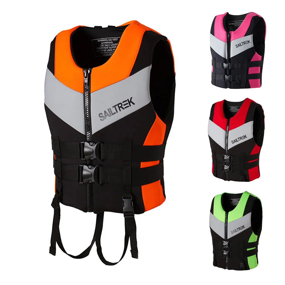 Water Sports Fishing Water Ski  Vest Kayaking Boating Swimming Drifting Safety Vest Adults Life Jacket Neoprene Safety Life Vest