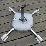 Water Weight Bag Filling Flag Stand Umbrella Base Foldable Tools Round Portable Accessories Patio Beach 7L PVC Grey