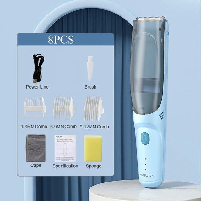 Waterproof Baby Hair Clipper Automatic Gather Hair Trimmer Adult Kids Hair Care Low Noise Sleep Children Hair Cut Tools