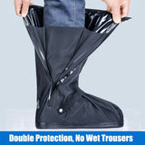 Waterproof Reusable Motorcycle Cycling Shoe Covers for Rain Boots Overshoes Outdoor Tourist Anti-slip Shoes Protector Cover