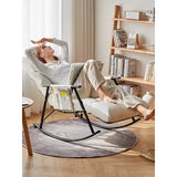 Waterproof and Anti-Fouling Extended Version Rocking Chair for Relaxation and Comfort Single Person Sofa 5 Angle Adjustment