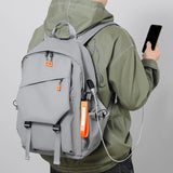 Waterproof coating backpack with USB charging men's laptop backpack suitable for work and school