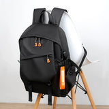 Waterproof coating backpack with USB charging men's laptop backpack suitable for work and school