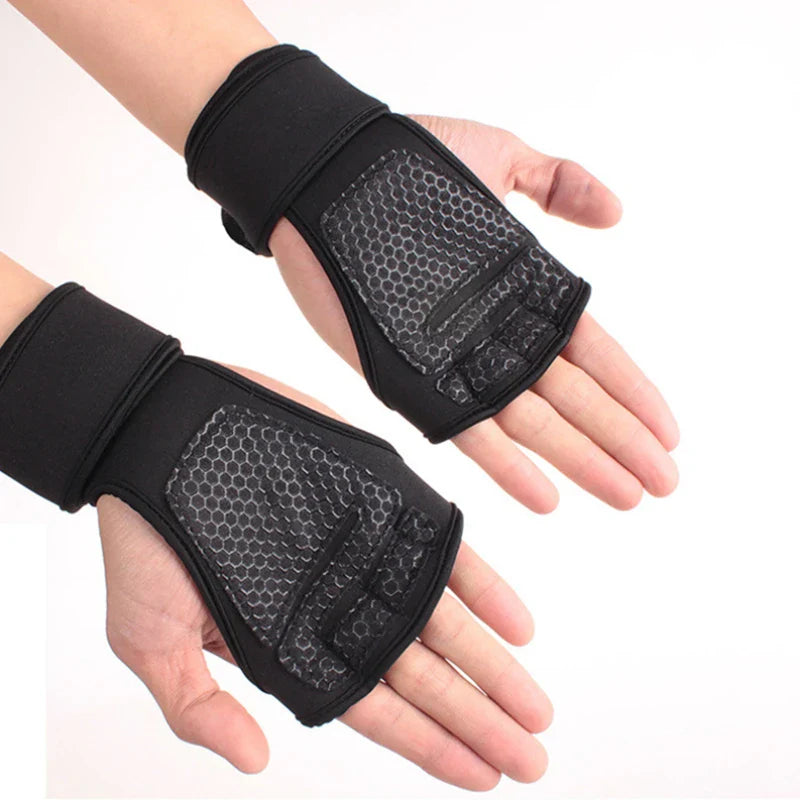 Weight Lifting Training Gloves for Women Men Fitness Sports Body Building Gymnastics Grips Gym Hand Palm Wrist Protector Gloves