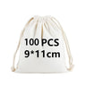 Wholesale 100pcs/lot Custom Logo Printed Natural Cotton Drawstring Pouch Gift Package Bags Personalize Texts Plain Storage Pouch