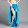 Wholesale Skirt Chiffon Sexy Split Dress for Women India Practice Skirt Women Belly Dance Skirt 6 Colors High Spilt Clothes