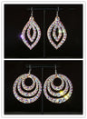 Wholesale Womens Jewelry Stunning Crystal Rhinestone Earrings Sparkling Earrings Belly Dance Gypsy Dangle Earrings 2 Pairs/Pack