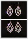 Wholesale Womens Jewelry Stunning Crystal Rhinestone Earrings Sparkling Earrings Belly Dance Gypsy Dangle Earrings 2 Pairs/Pack