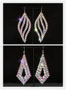 Wholesale Womens Jewelry Stunning Crystal Rhinestone Earrings Sparkling Earrings Belly Dance Gypsy Dangle Earrings 2 Pairs/Pack