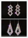 Wholesale Womens Jewelry Stunning Crystal Rhinestone Earrings Sparkling Earrings Belly Dance Gypsy Dangle Earrings 2 Pairs/Pack