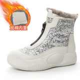 Winter Boots Women Waterproof Snow Non Slip High Top Plush Cotton Snow Boots Student Thick Sole Casual Ladies Botas Mujer